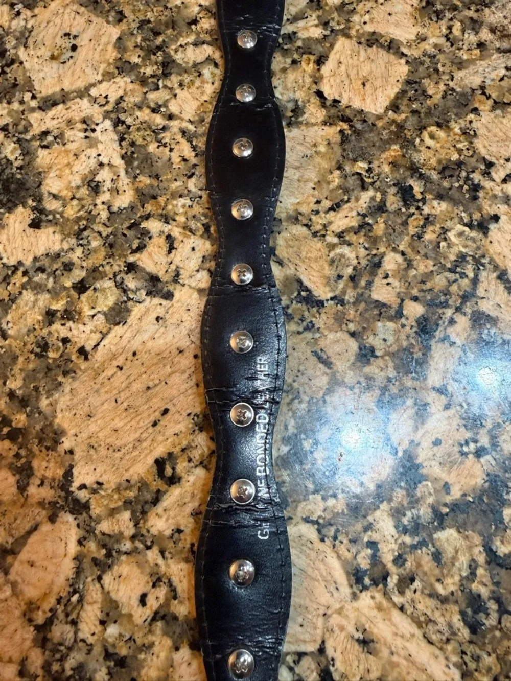 Western Black Belt w/ Decorative Silver plated accents unisex 24” no buckle